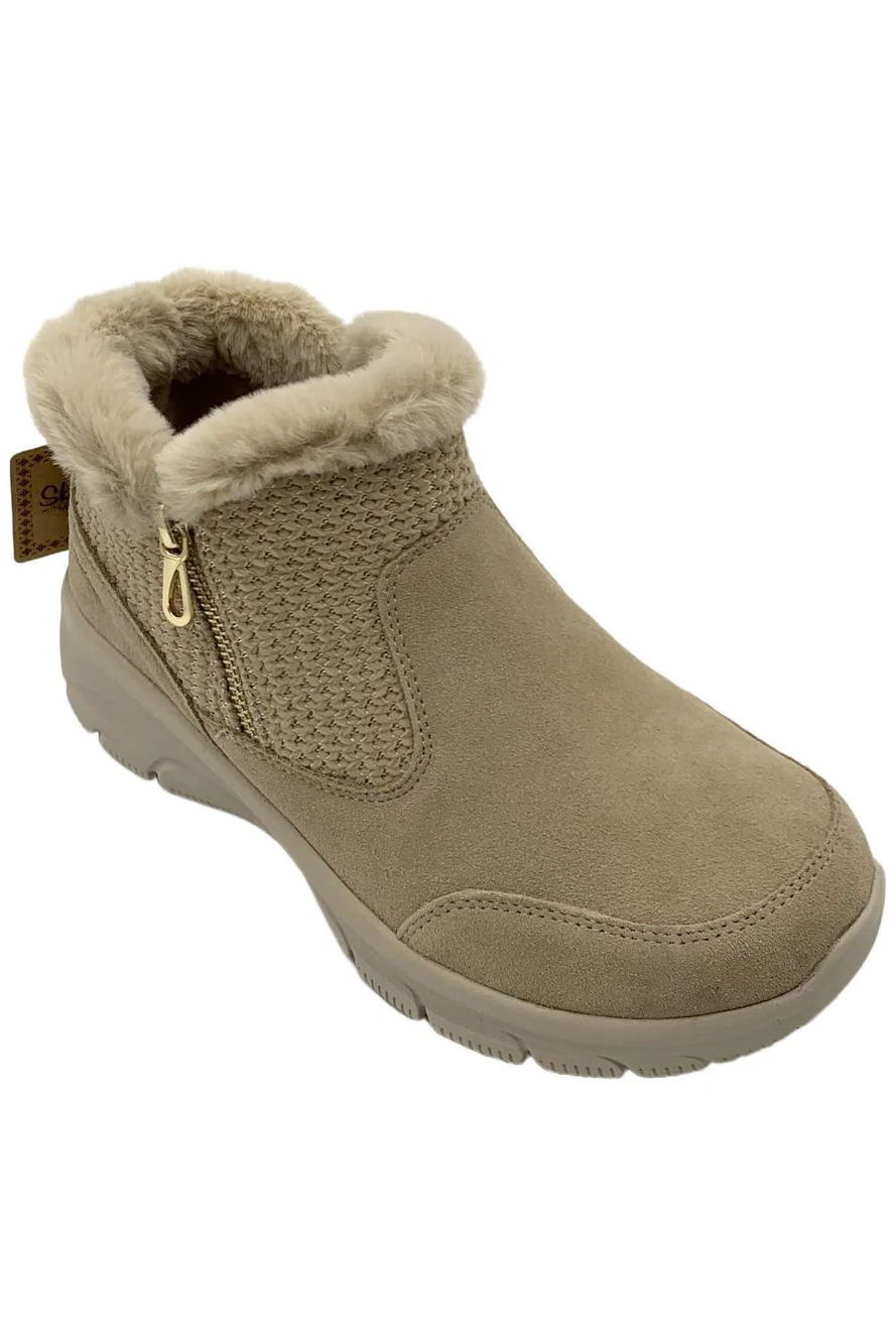 Skechers Women's Easy Going Sweater Knit Ankle Boots Sand - Medium